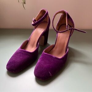 Rachel Comey Rich Purple Velvet Heels